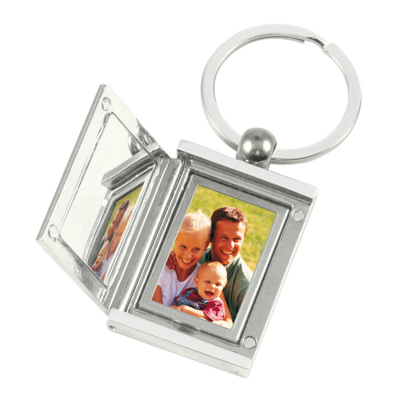Llavero metálico portafoto personalizado para empresas