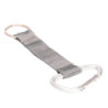 Llavero lanyard gris con mosquetón personalizado