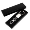 Llavero metal y ecocuero personalizado presentado en estuche
