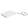 Llavero rectangular blanco para sublimación vista lateral
